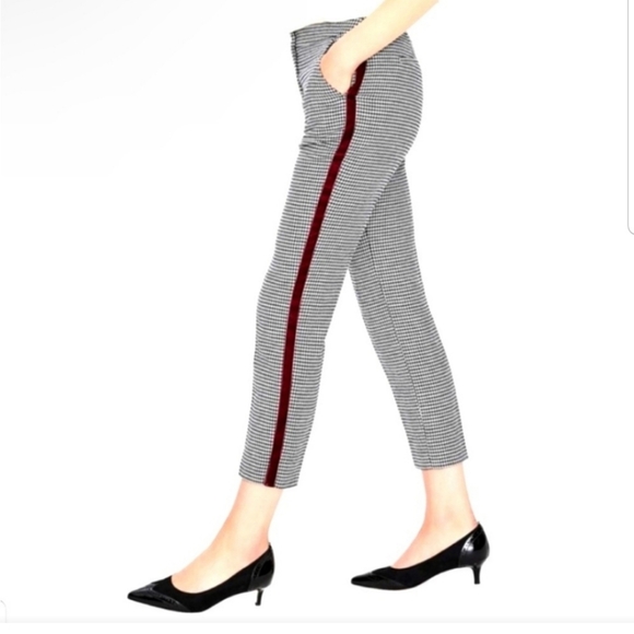 Boden British Tweed Wool Houndstooth Trousers Size - Picture 2 of 13